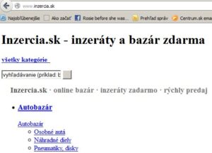 inzercia.sk problém