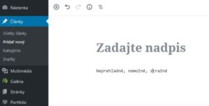 Nový editor na WordPress