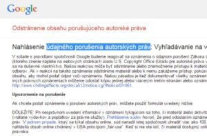 Odstránenie obsahu Google