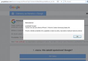 Podvodné súťaže Google presmerované z onclkds.com