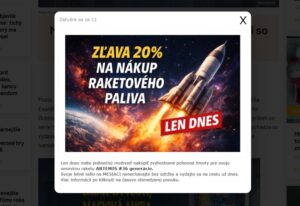 Popup okno na stránke, free
