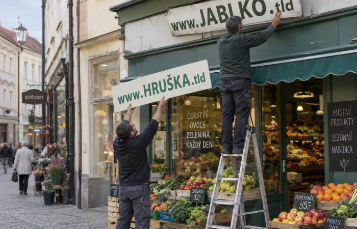 Rebranding a sťahovanie webu na novú doménu, ilustračná fotografia k téme rebranding a sťahovanie domény, foto AI.
