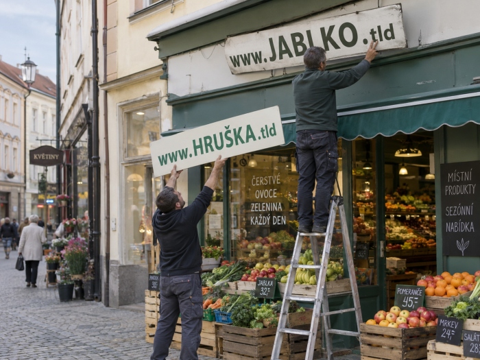 Rebranding a sťahovanie webu na novú doménu, ilustračná fotografia k téme rebranding a sťahovanie domény, foto AI.