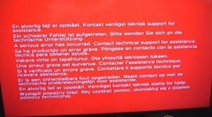 Red Screen playstation 3 - červená obrazovka