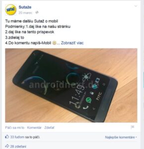 Falošná súťaž na facebooku