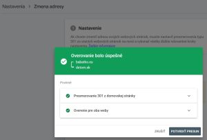 Sťahovanie domény portálu na novú doménu